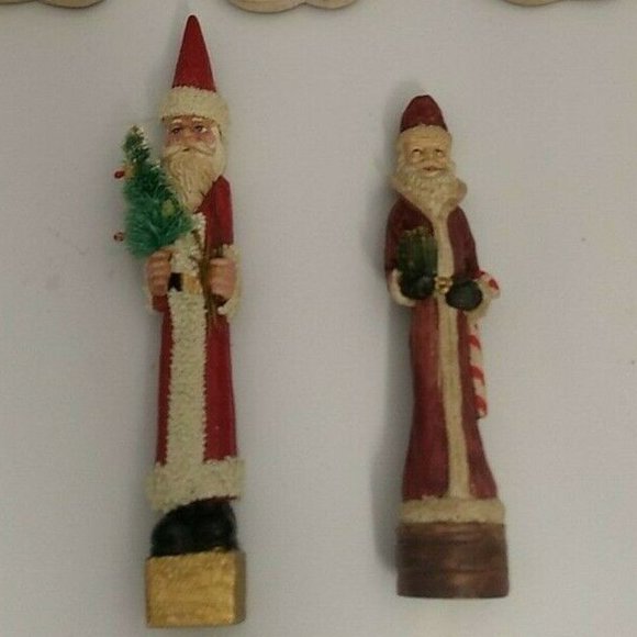 Lot of 5 Kurt Adler Santa Crescent Moon Shaped 3 Ornaments & 2 Figurines - Picture 8 of 8